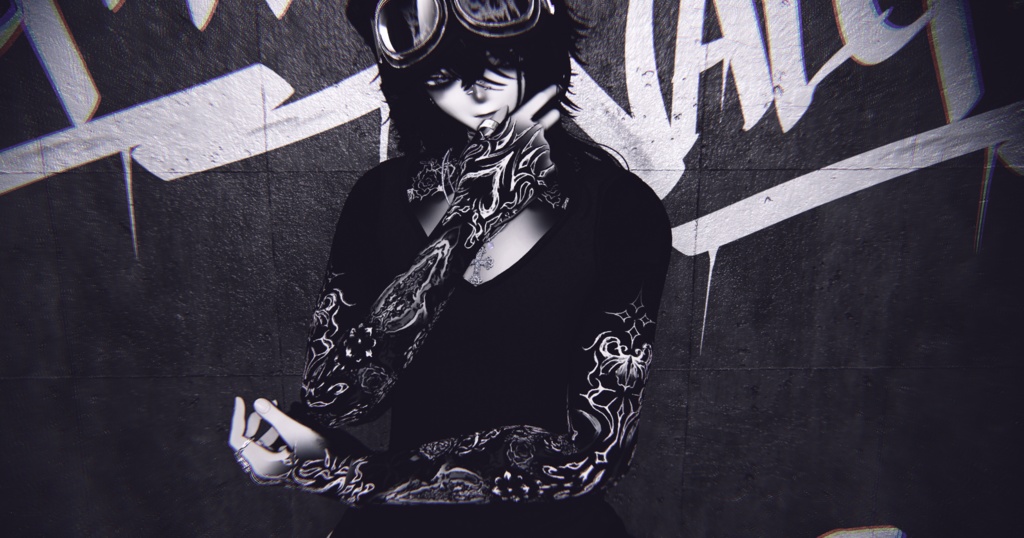 【6アバター対応】Satanic Flora Tattoo