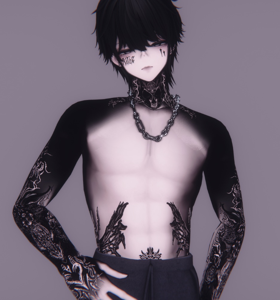 【6アバター対応】Satanic Flora Tattoo