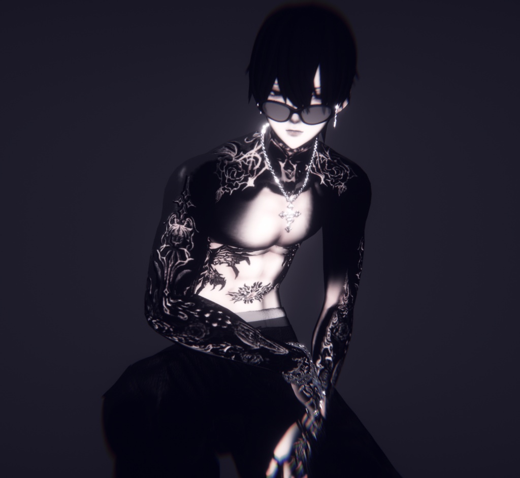 【6アバター対応】Satanic Flora Tattoo