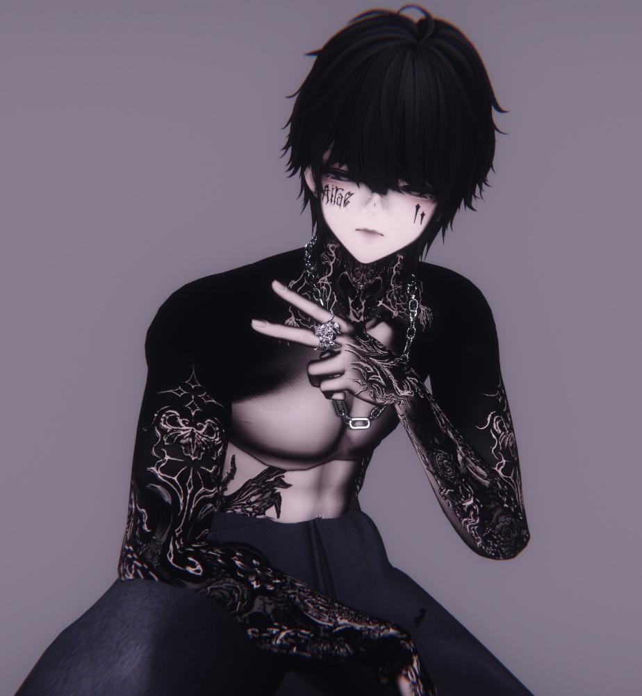 【6アバター対応】Satanic Flora Tattoo