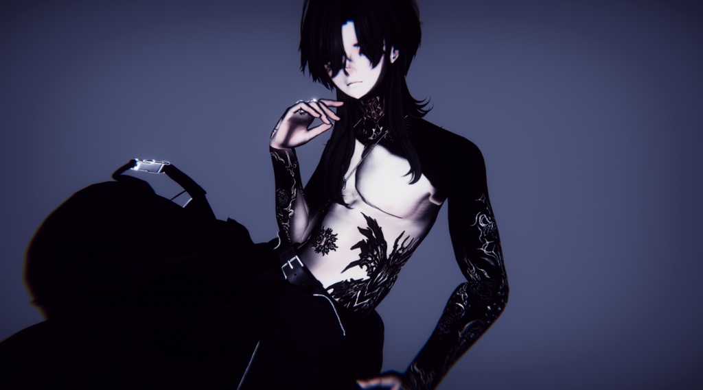 【6アバター対応】Satanic Flora Tattoo