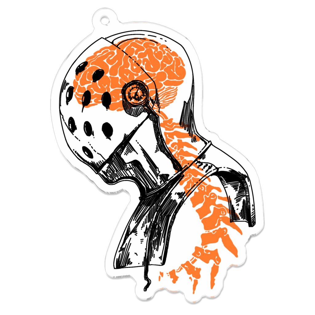 「脳髄」のキーホルダー『橙』