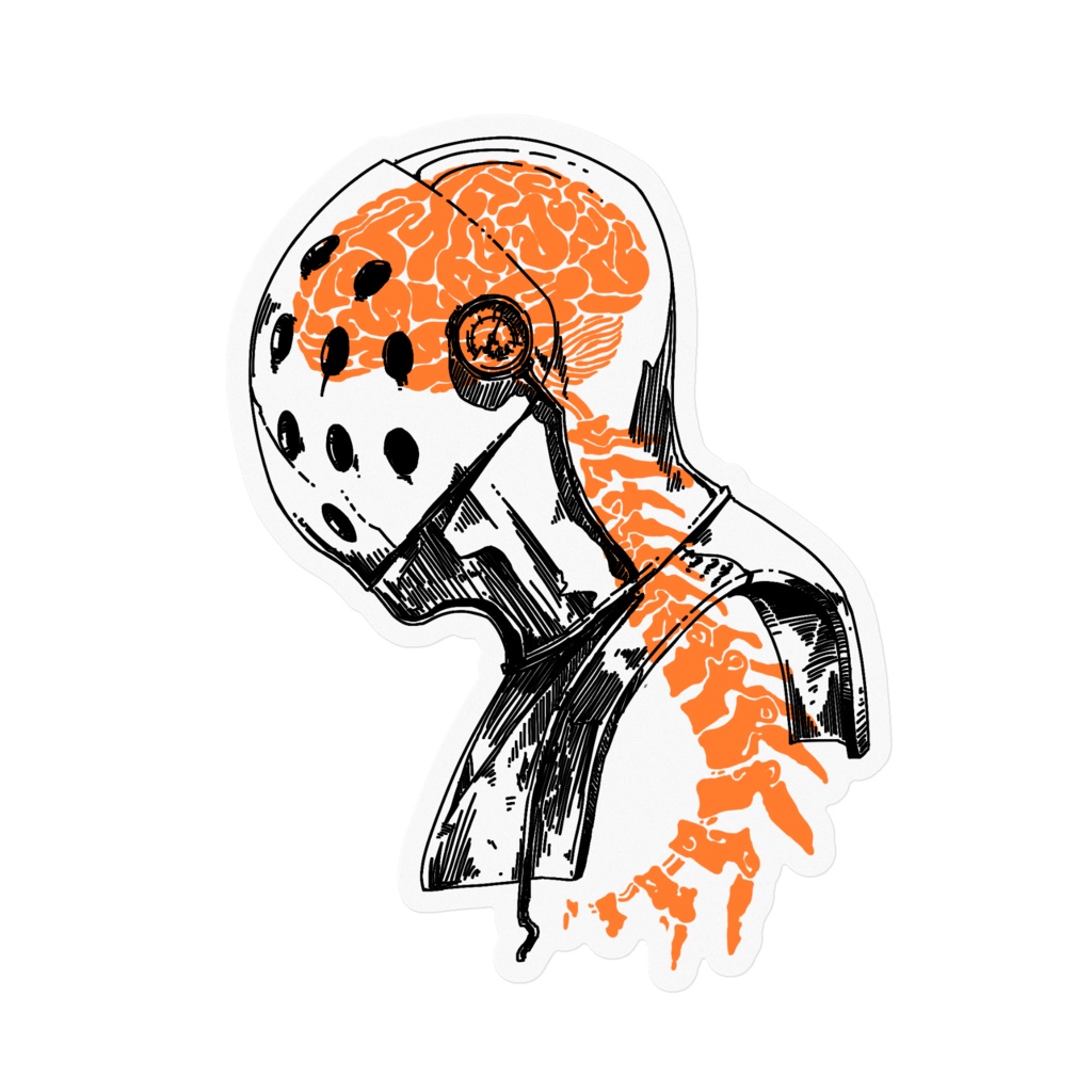 粘着く「脳髄」のステッカー