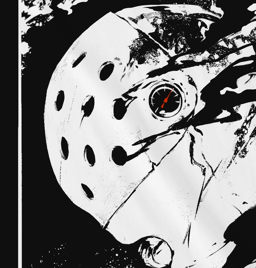 「横顔」のTシャツ(黒)