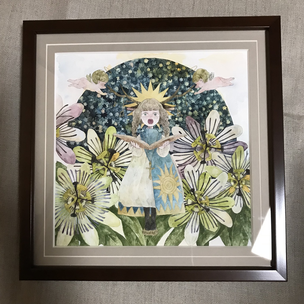 水彩原画《博愛の娘》
