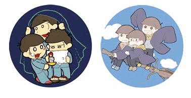 おそ松さん（パロ）　合格・保留缶バッチ