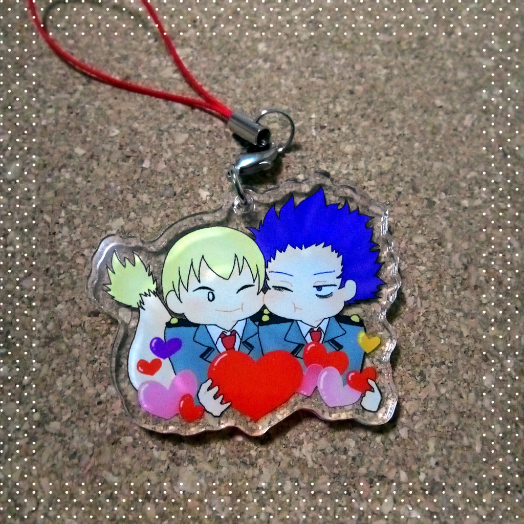 尾心　アクリルストラップ