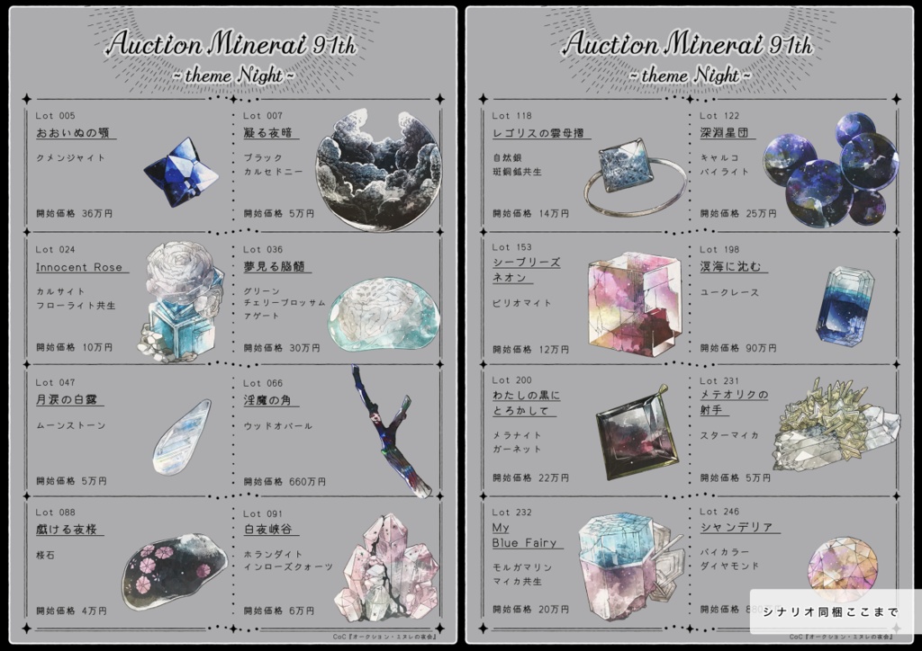 CoCシナリオ『オークション・ミヌレの夜会』/SPLL:E192464