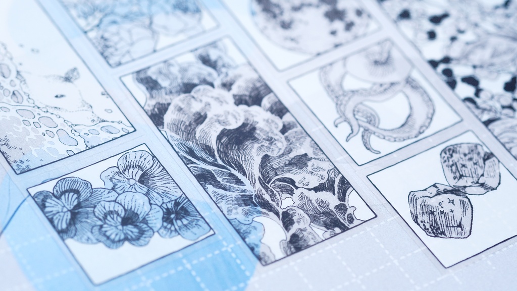 ペン画セルフカットシール