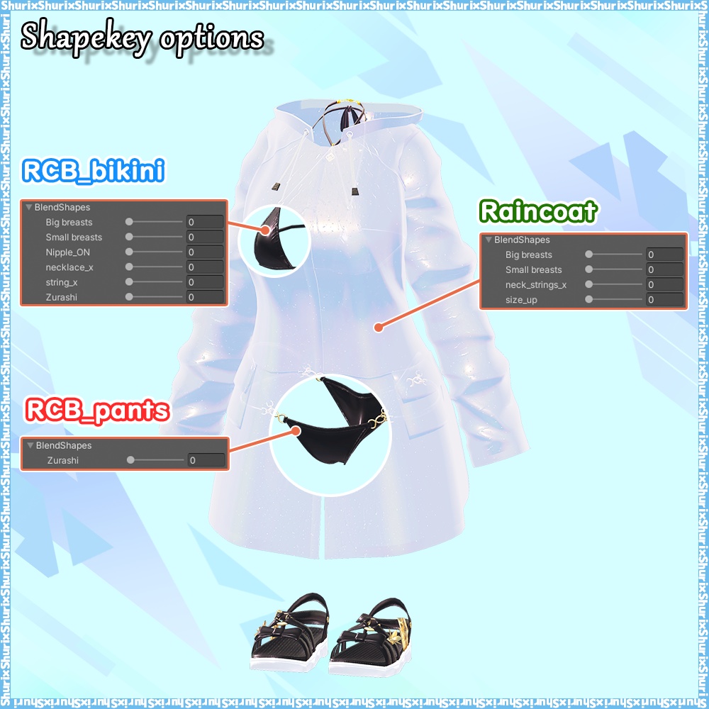 【7アバター対応】レインコートビキニ