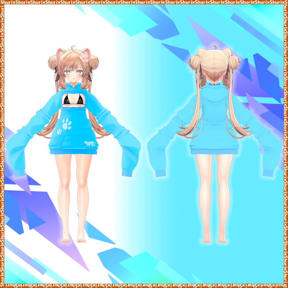 【マヌカ用】萌袖水着パーカー