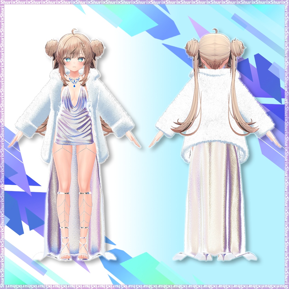 【複数アバター対応】ミッドナイトドレス【ビナア・マヌカ】