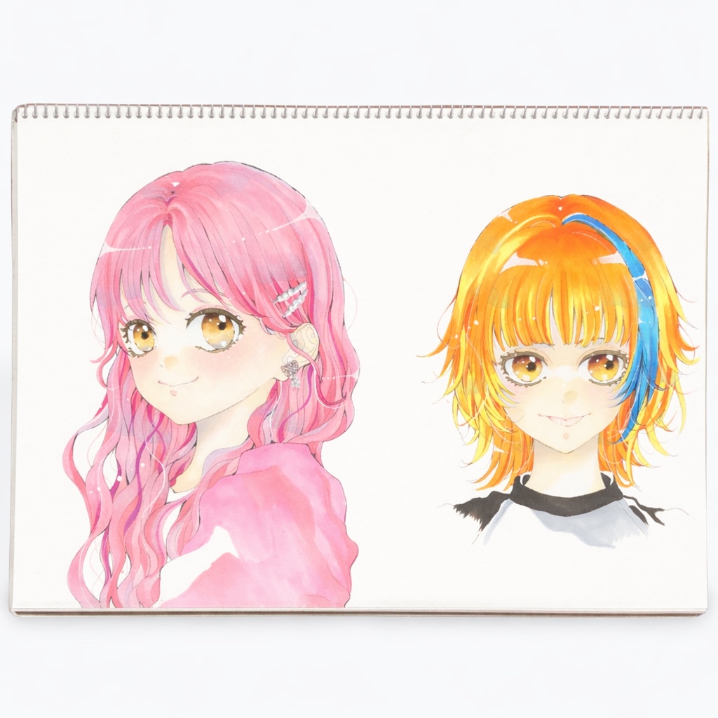 手書きイラストオーダー 色紙12cmサイズ