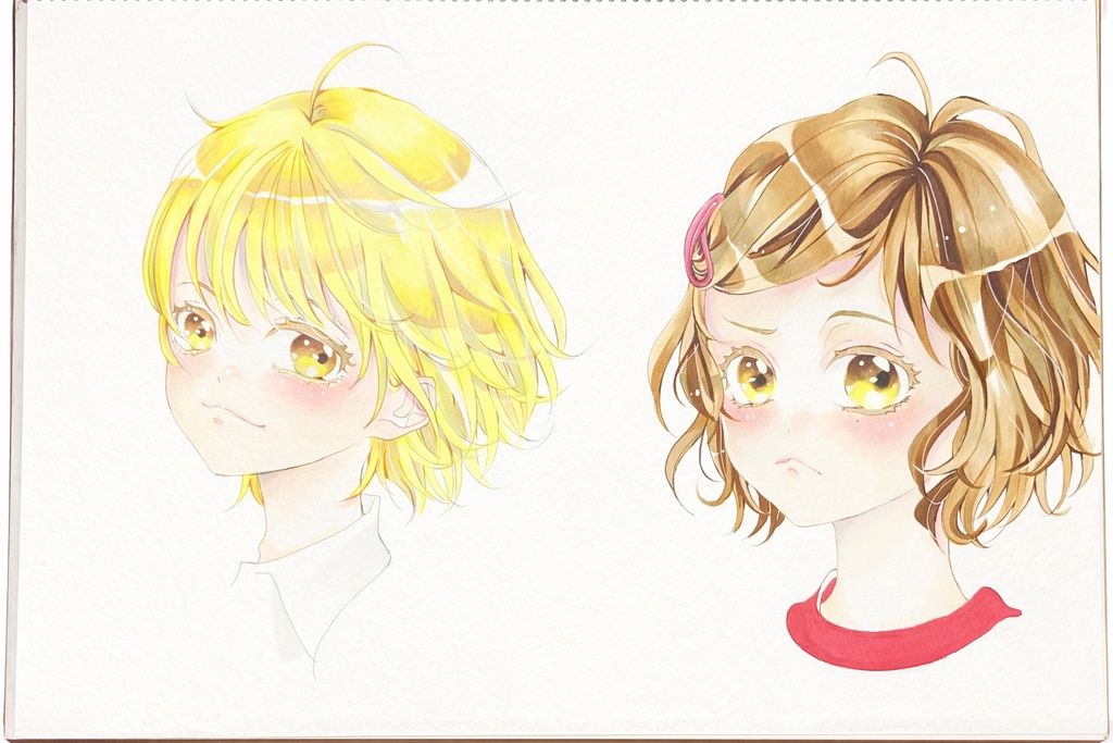 手書きイラストオーダー 色紙12cmサイズ