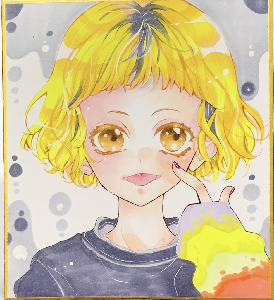 オリジナルイラスト色紙