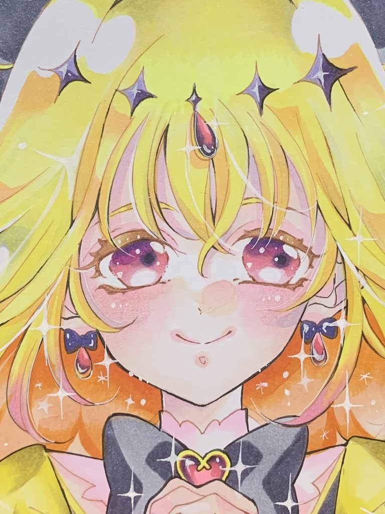 名探偵プリキュア　キュアアルカナシャドウ　色紙イラスト