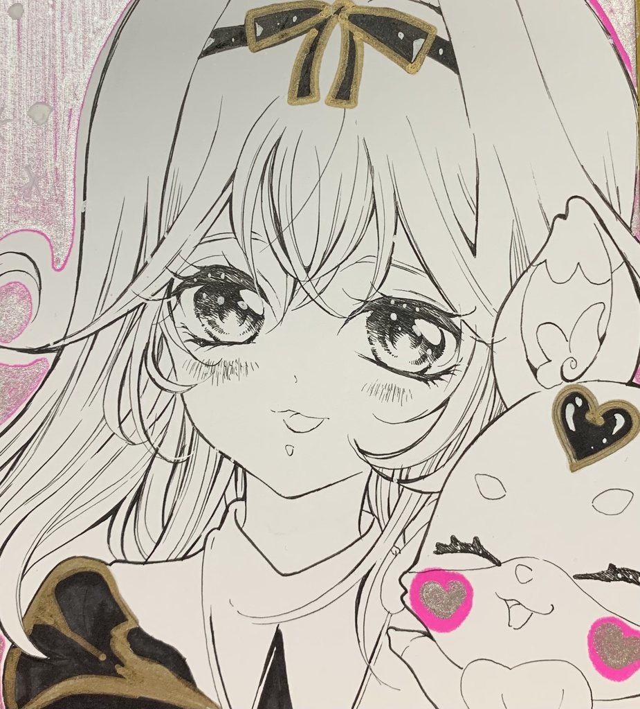 名探偵プリキュア　森亜るるか　イラスト色紙