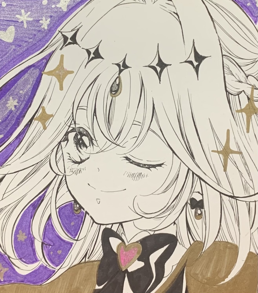 名探偵プリキュア　キュアアルカナシャドウ　イラスト色紙