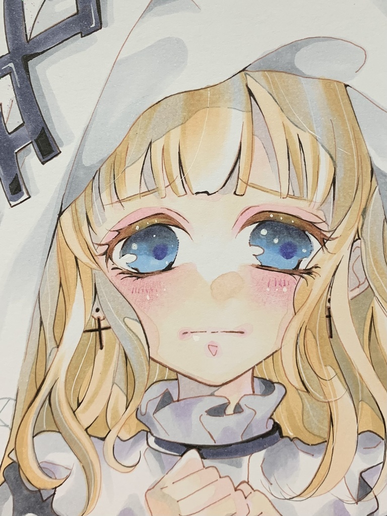 魔法少女ノ魔女裁判　まのさば　氷上メルル　手描きイラスト