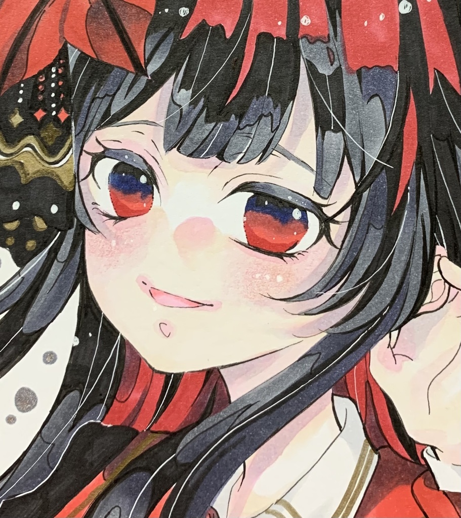 魔法少女ノ魔女裁判　二階堂ヒロ　手描きイラスト色　まのさば