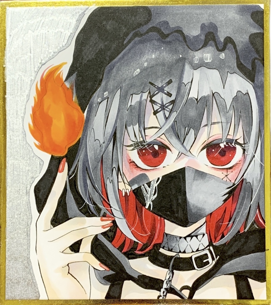 まのさば 紫藤アリサ ファンアート 魔法少女ノ魔女裁判 色紙