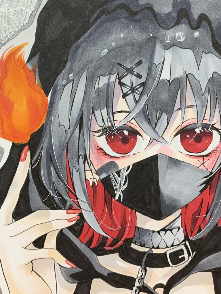 まのさば　紫藤アリサ　ファンアート　魔法少女ノ魔女裁判　色紙