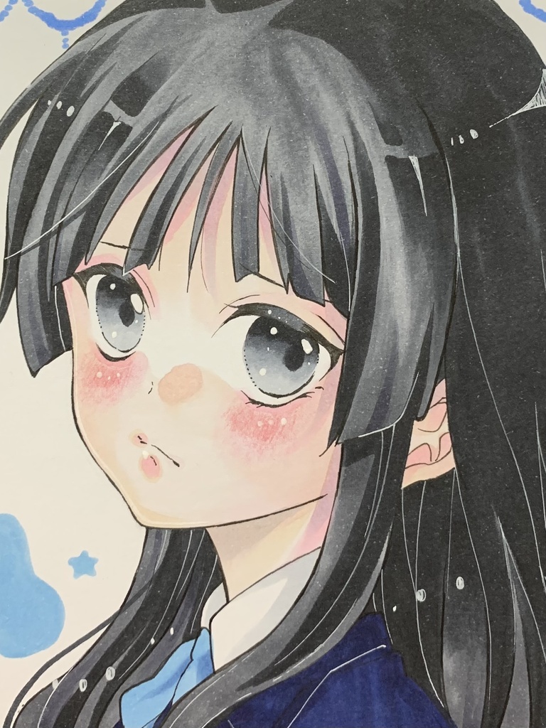 けいおん！　秋山澪　イラスト色紙
