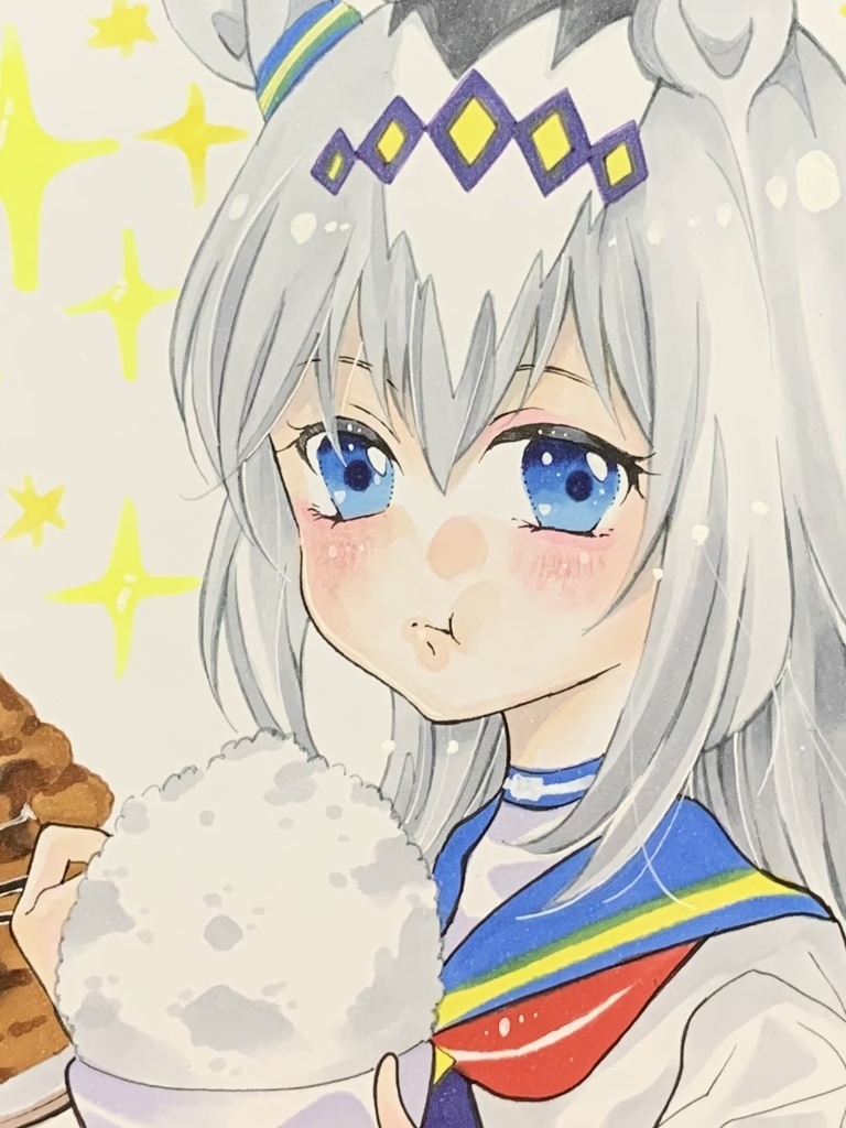手描きイラスト オグリキャップ ウマ娘 ファンアート