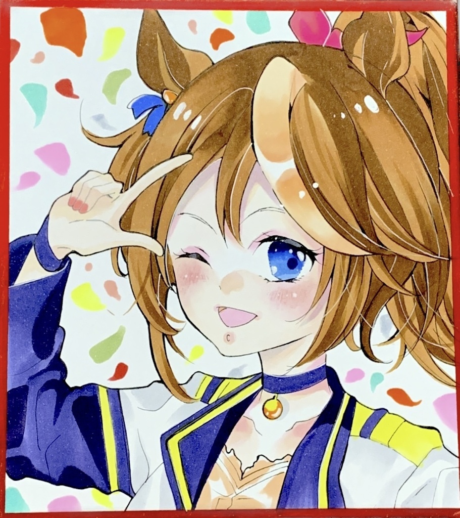 手描きイラスト トウカイテイオー　ウマ娘　ファンアート