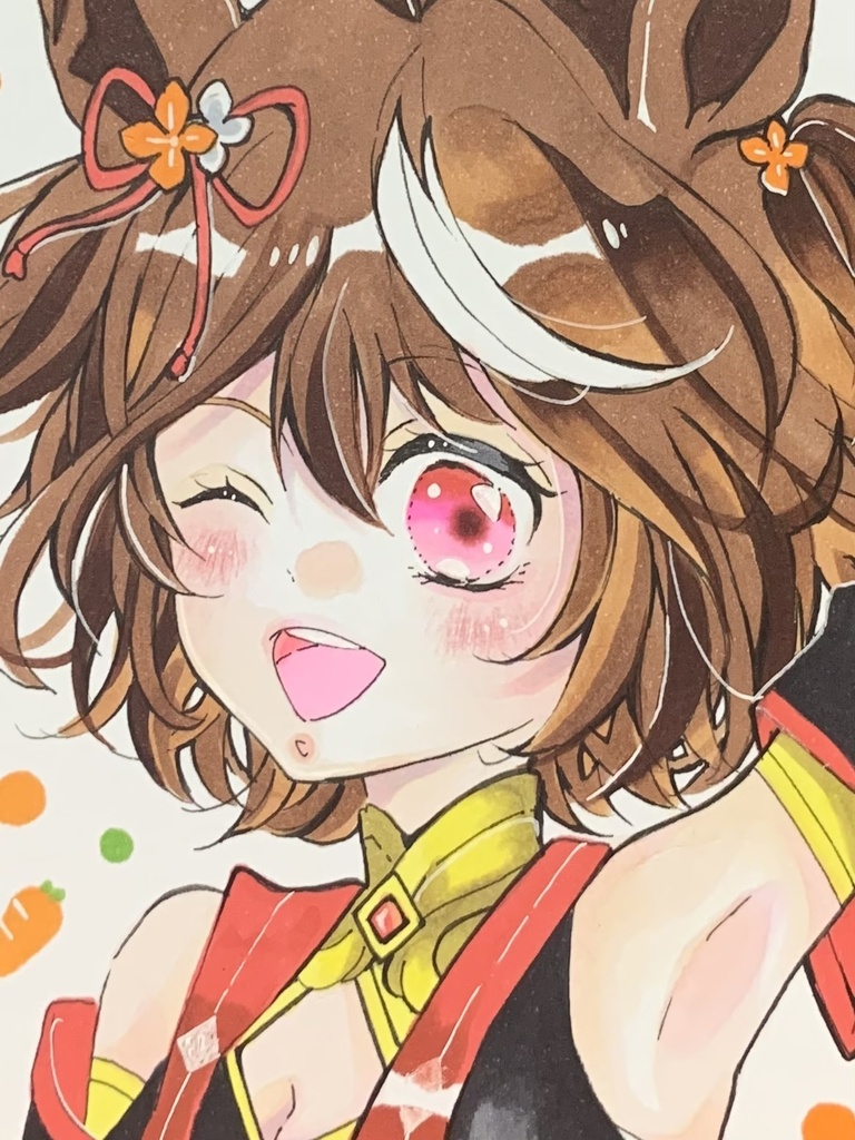 手描きイラスト ウマ娘 キタサンブラック ファンアート