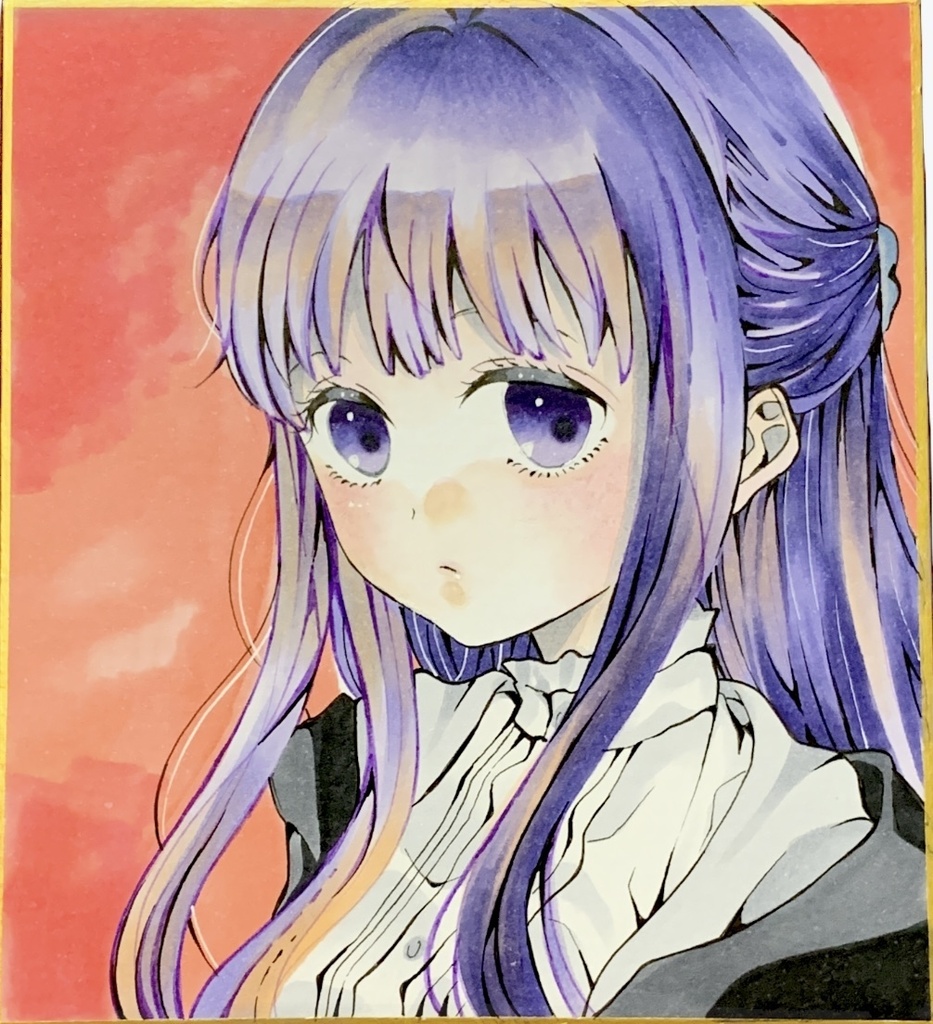 手描きイラスト　ファンアート「葬送のフリーレン　フェルン」(色紙)