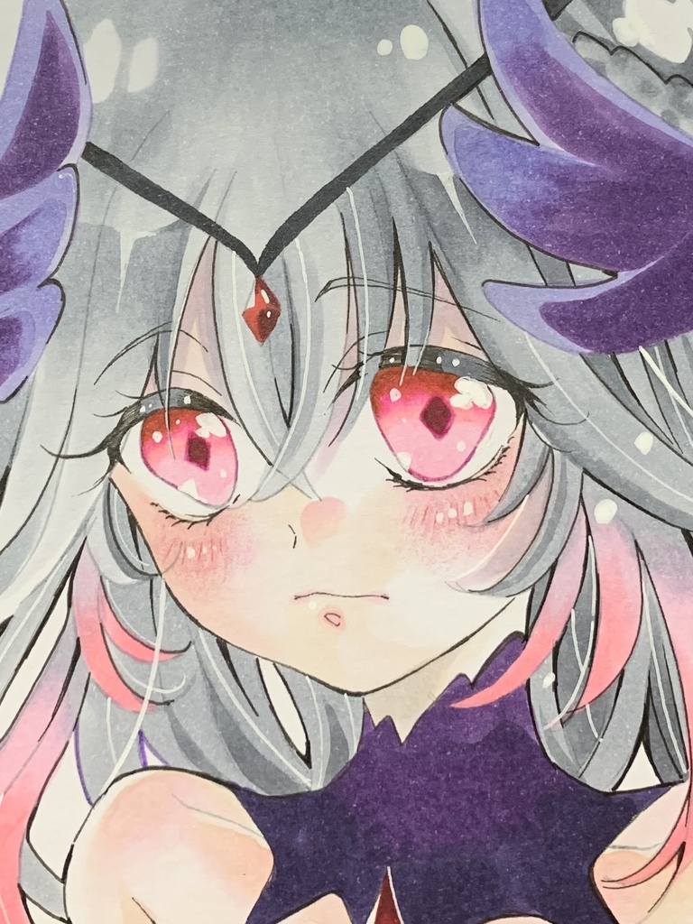 色紙 手描きイラスト 名探偵プリキュア エクリプス・シャドウ ファンアート