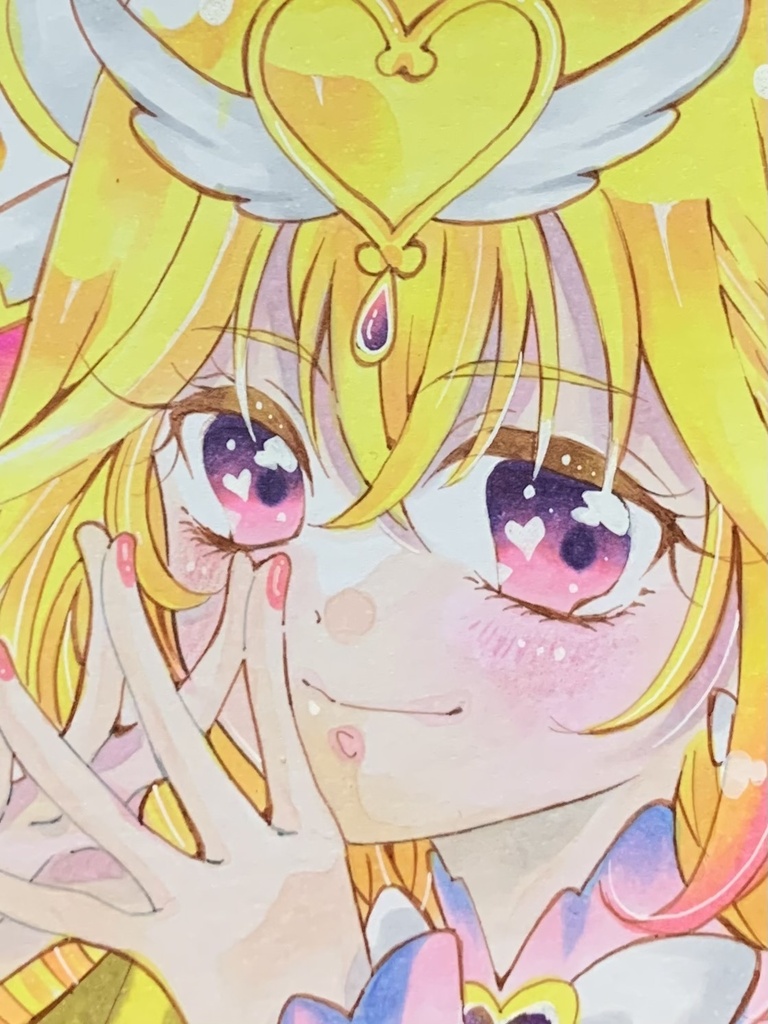 色紙 手描きイラスト 名探偵プリキュア キュアアルカナ ファンアート