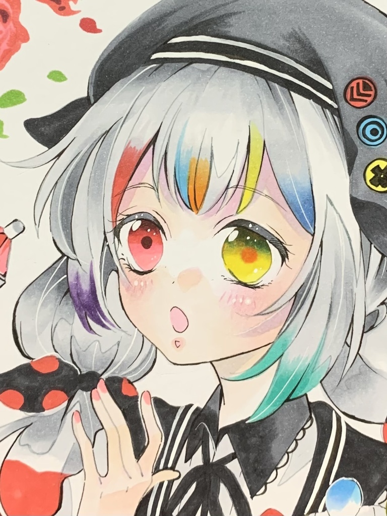 魔法少女ノ魔女裁判 まのさば 城ケ崎ノア 手描きイラスト