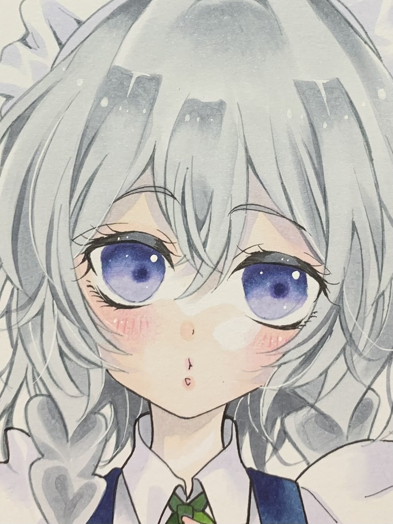 手描きイラスト ファンアート 東方project 十六夜咲夜