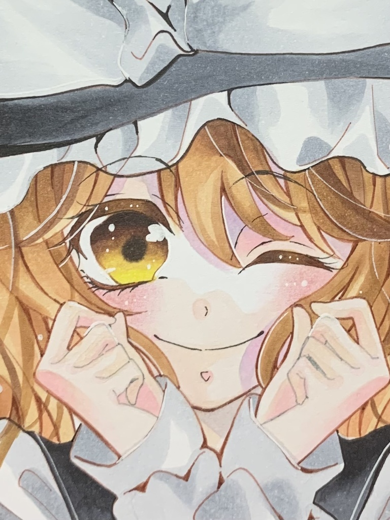 手描きイラスト ファンアート 東方project 霧雨魔理沙