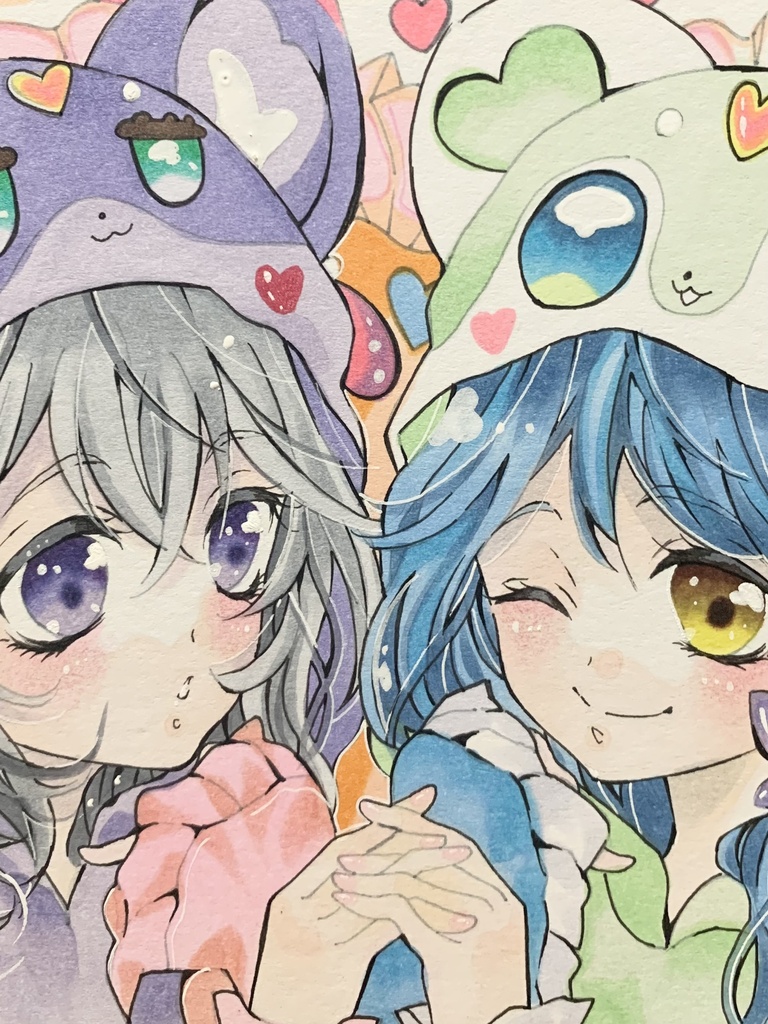 名探偵プリキュア 帆羽くれあ 森亜るるか 手描きイラスト