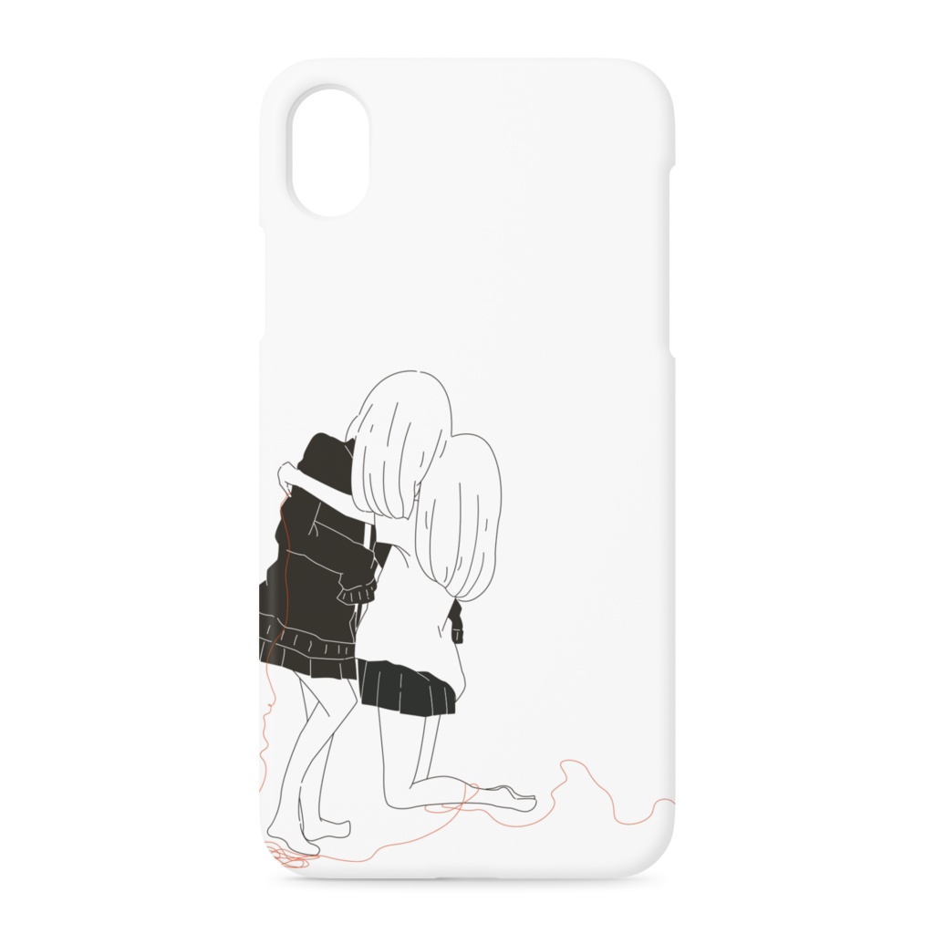 女の子2人のスマホカバー