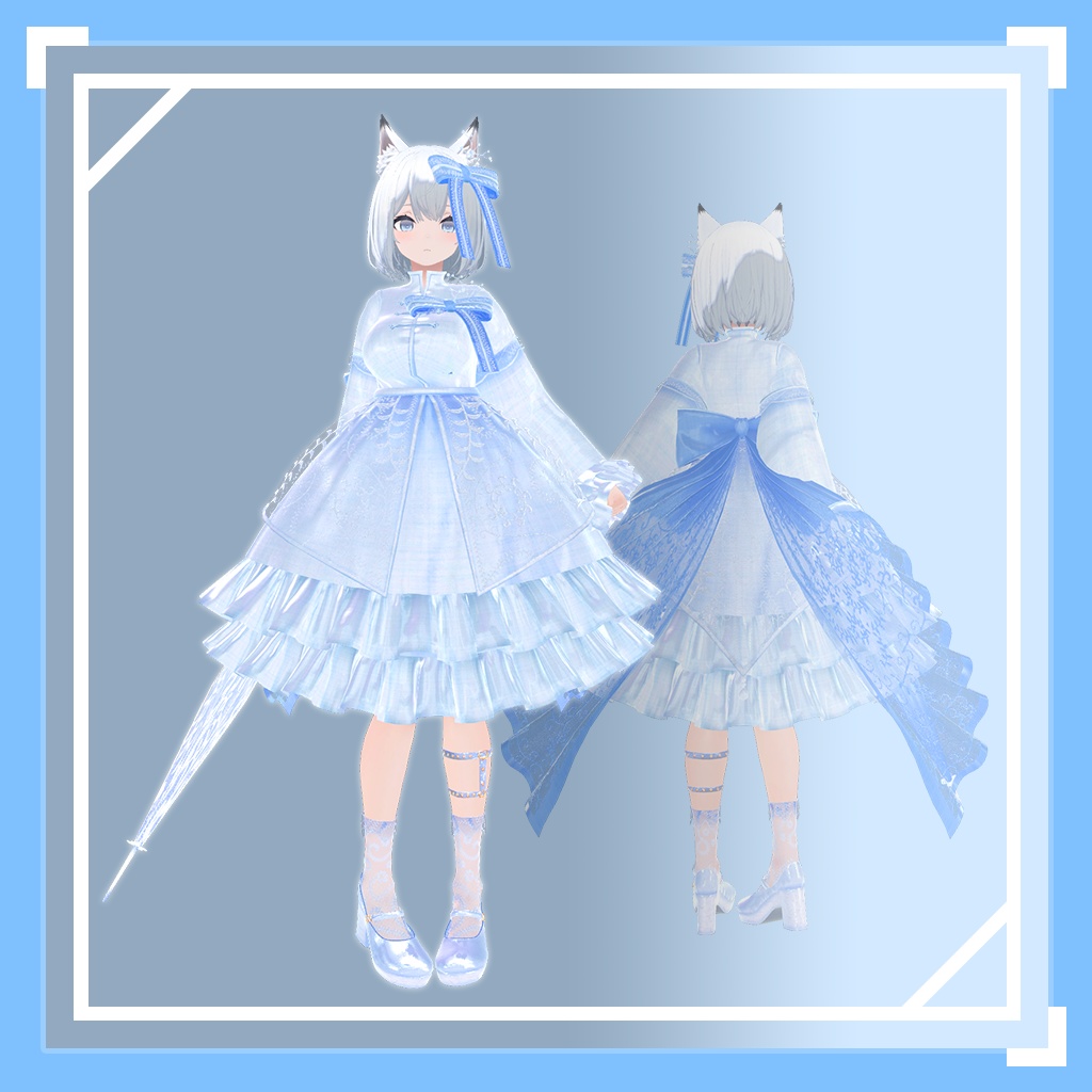 【7アバター対応】 チャイナ·ロリータ·ドレス / China Lollita Dress