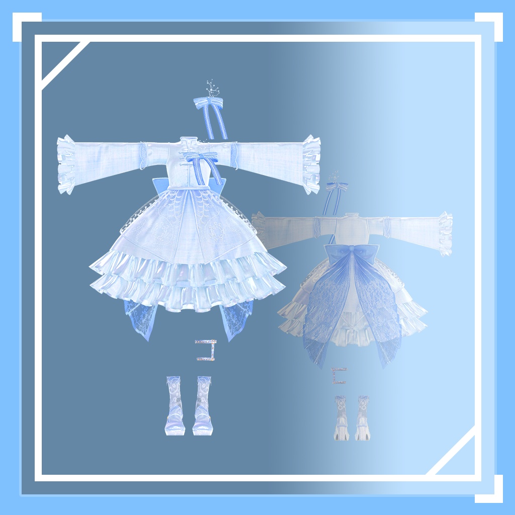 【7アバター対応】 キシャチャイナ·ロリータ·ドレス / Kisha China Lollita Dress