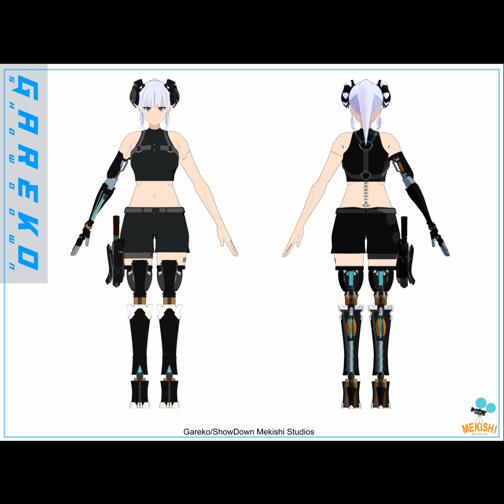 VRChat想定 3Dアバター「Gareko/ShowDown ガレ子」