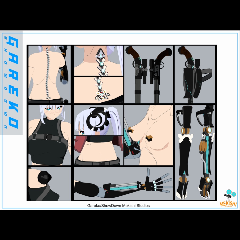 VRChat想定 3Dアバター「Gareko/ShowDown ガレ子」