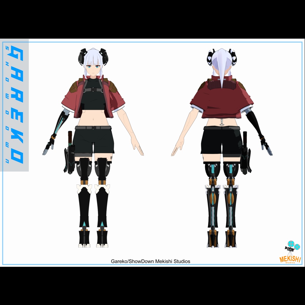 VRChat想定 3Dアバター「Gareko/ShowDown ガレ子」
