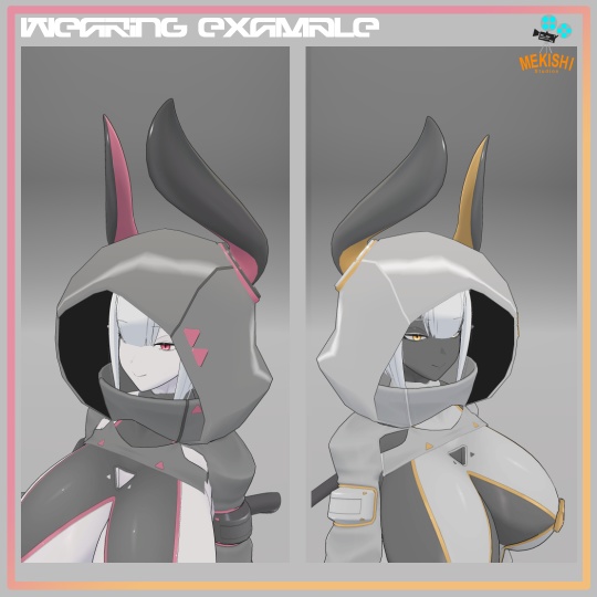 VRChat想定 3Dモデル 「ニューラリア」対応衣装 N_Hoodie