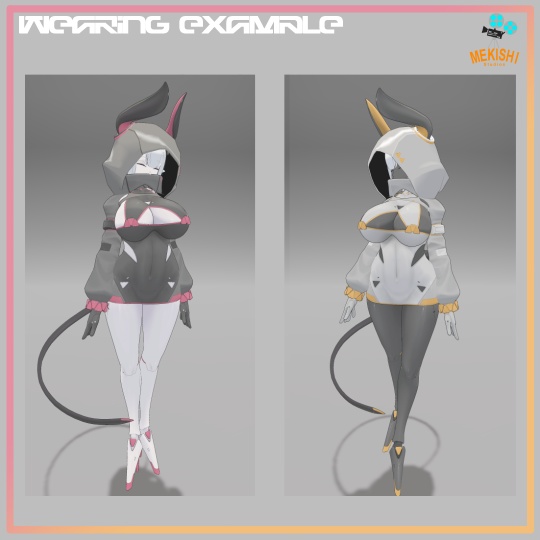 VRChat想定 3Dモデル 「ニューラリア」対応衣装 N_Hoodie