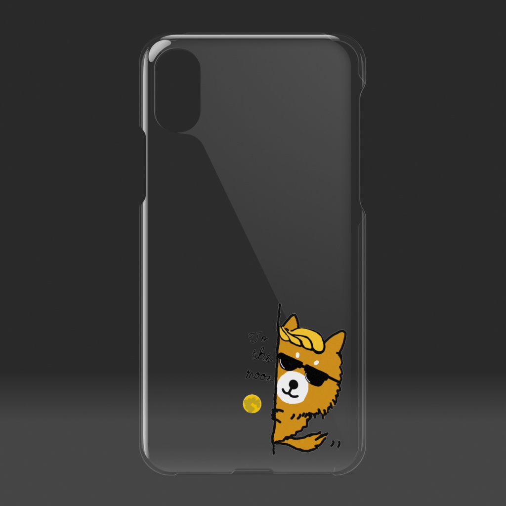 わんわんクリアiPhoneケース グラサンver