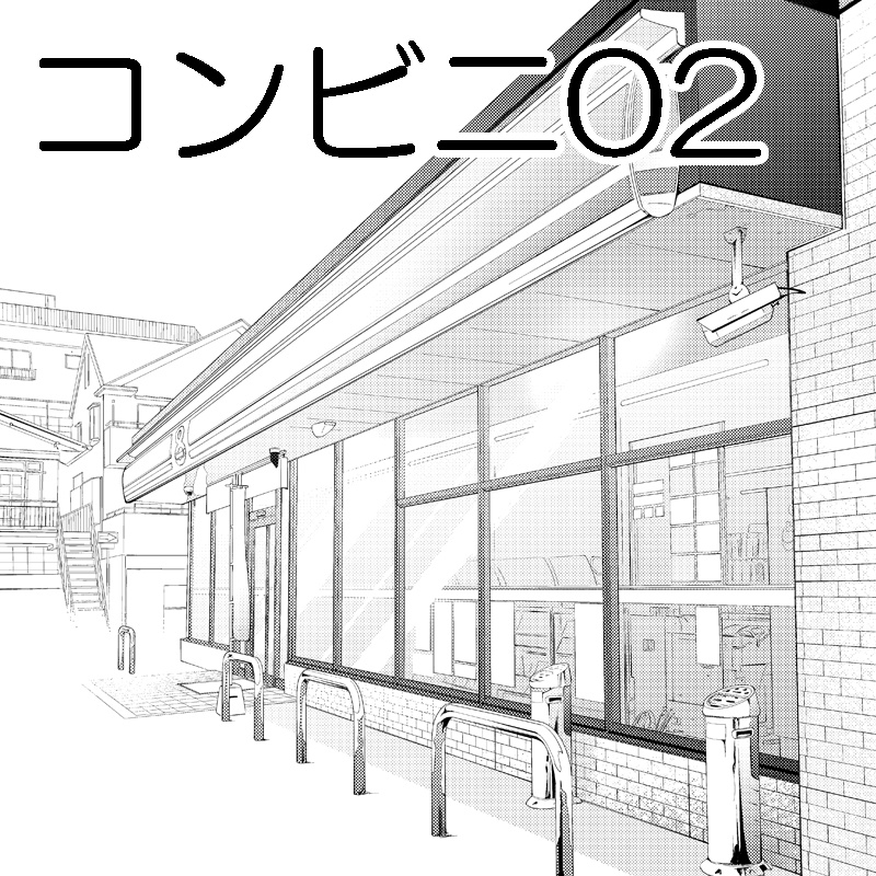 背景素材 コンビニ02 リンゴq Booth