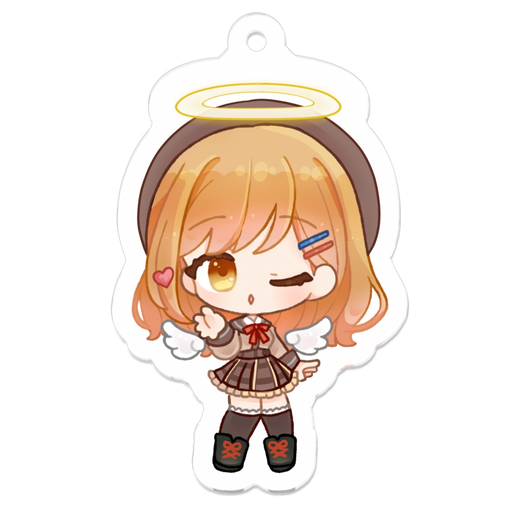 天使の投げキッスアクリルキーホルダー らめてんのおみせ Booth 天使の投げキッスアクリルキーホルダー らめてんのおみせ Booth