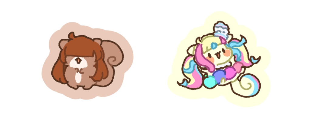 ケモチャンフレークシール だい虹セット