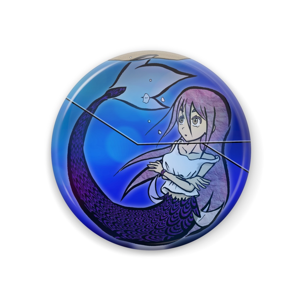 金魚鉢の人魚バッジ